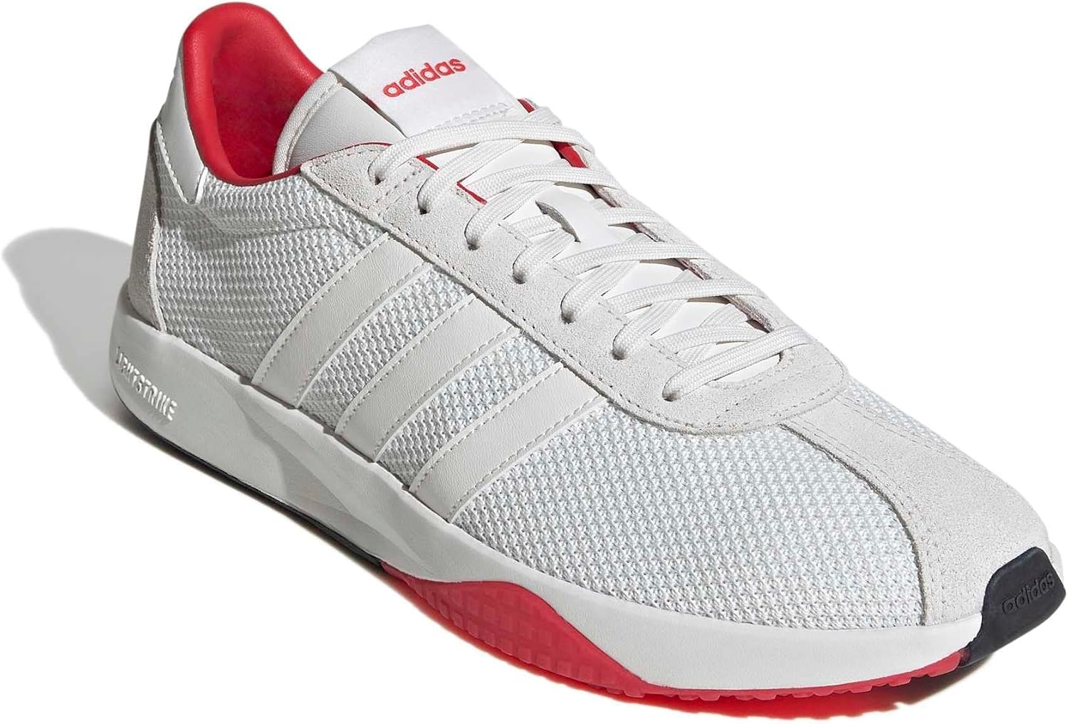 image:imageadidas Mens Run 7626 Lace Up Sneakers Shoes Casual WhiteWhiteWhiteSemi Lucid Red