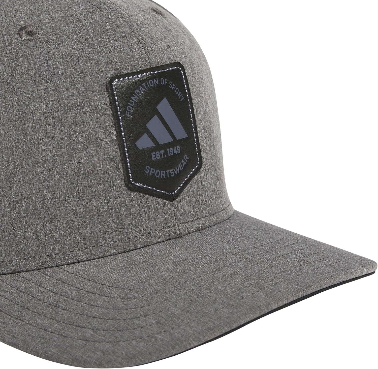 image:imageadidas Mens Scorecard High Crown Low Curve Brim Snapback Adjustable Fit Course Style HatGrey FourBlackOnix Grey