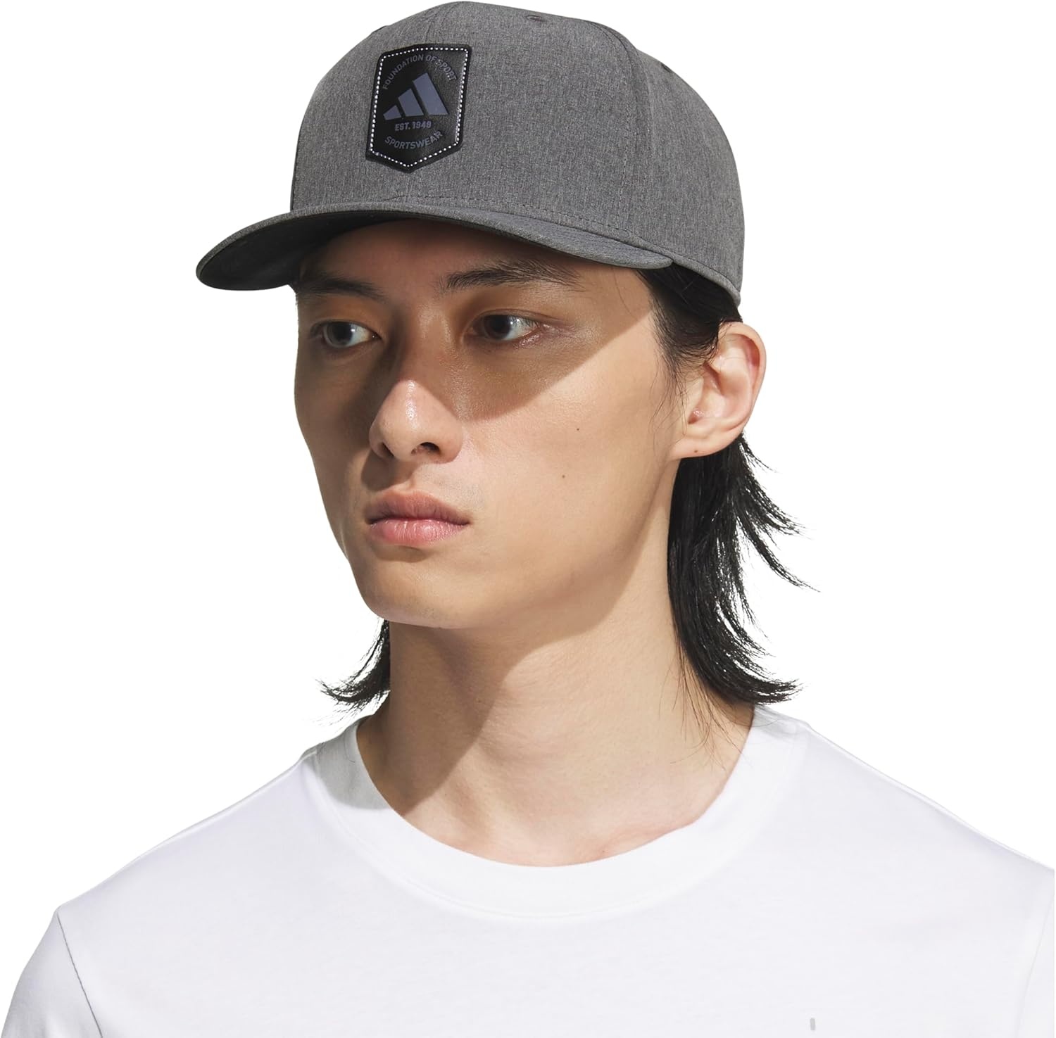 image:imageadidas Mens Scorecard High Crown Low Curve Brim Snapback Adjustable Fit Course Style HatGrey FourBlackOnix Grey