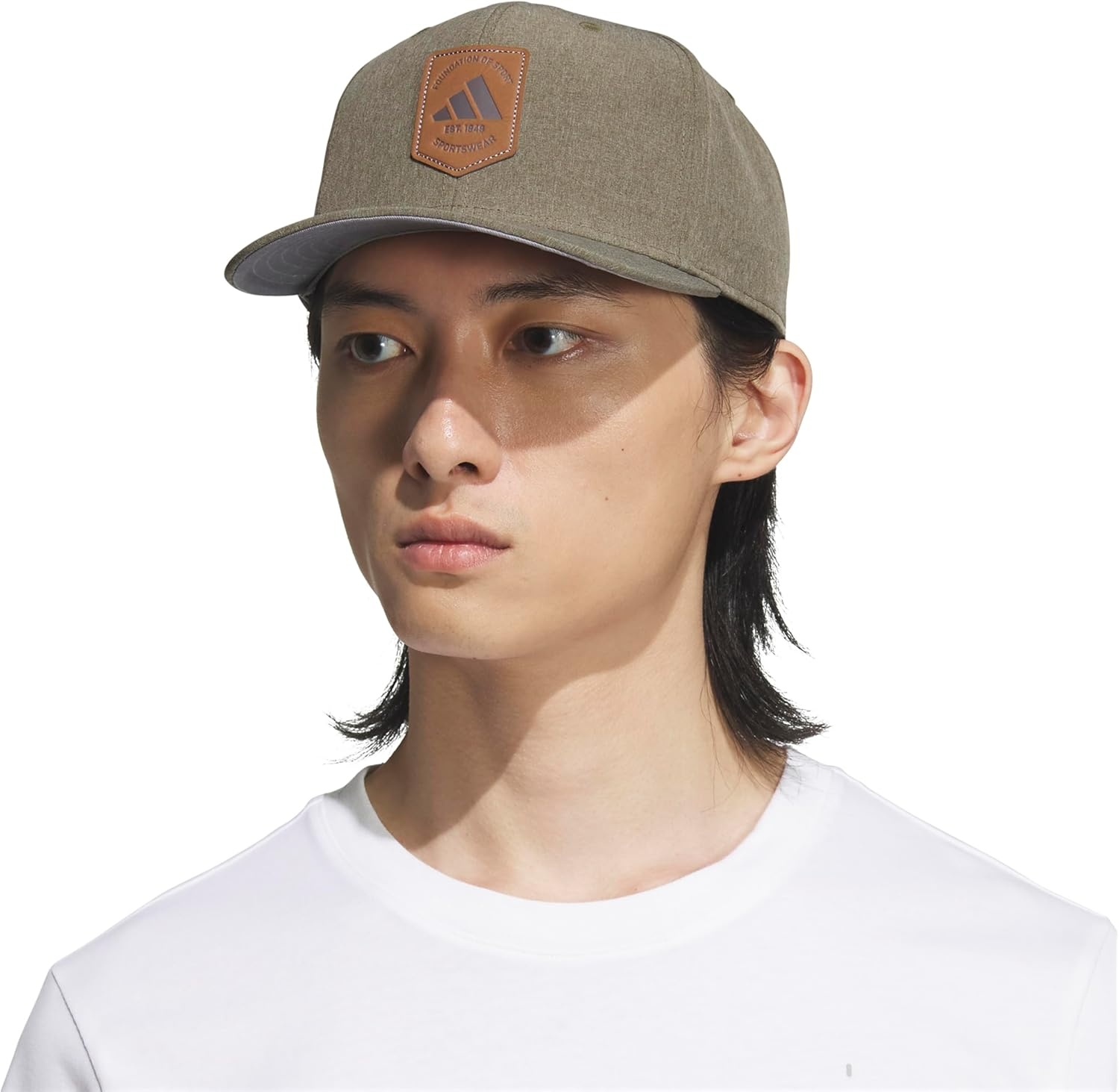 image:imageadidas Mens Scorecard High Crown Low Curve Brim Snapback Adjustable Fit Course Style HatOlive StrataGrey StrataGrey