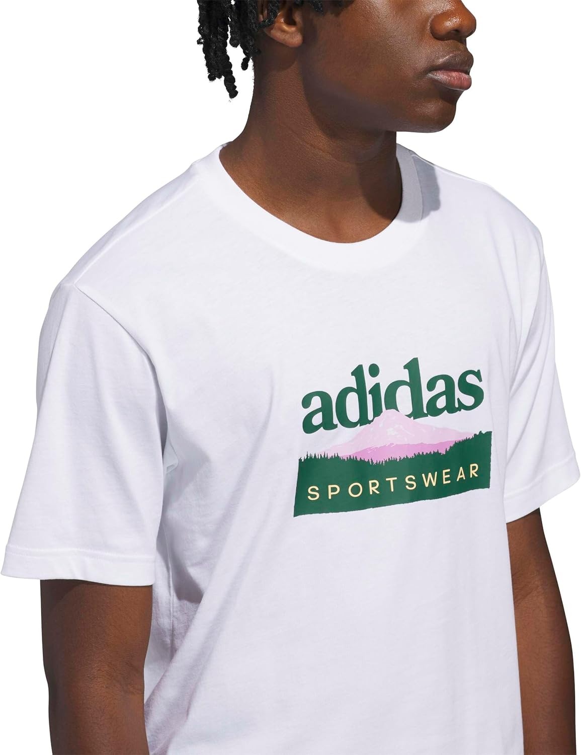 image:imageadidas Mens Sportsman Mountain Graphic TShirtWhite