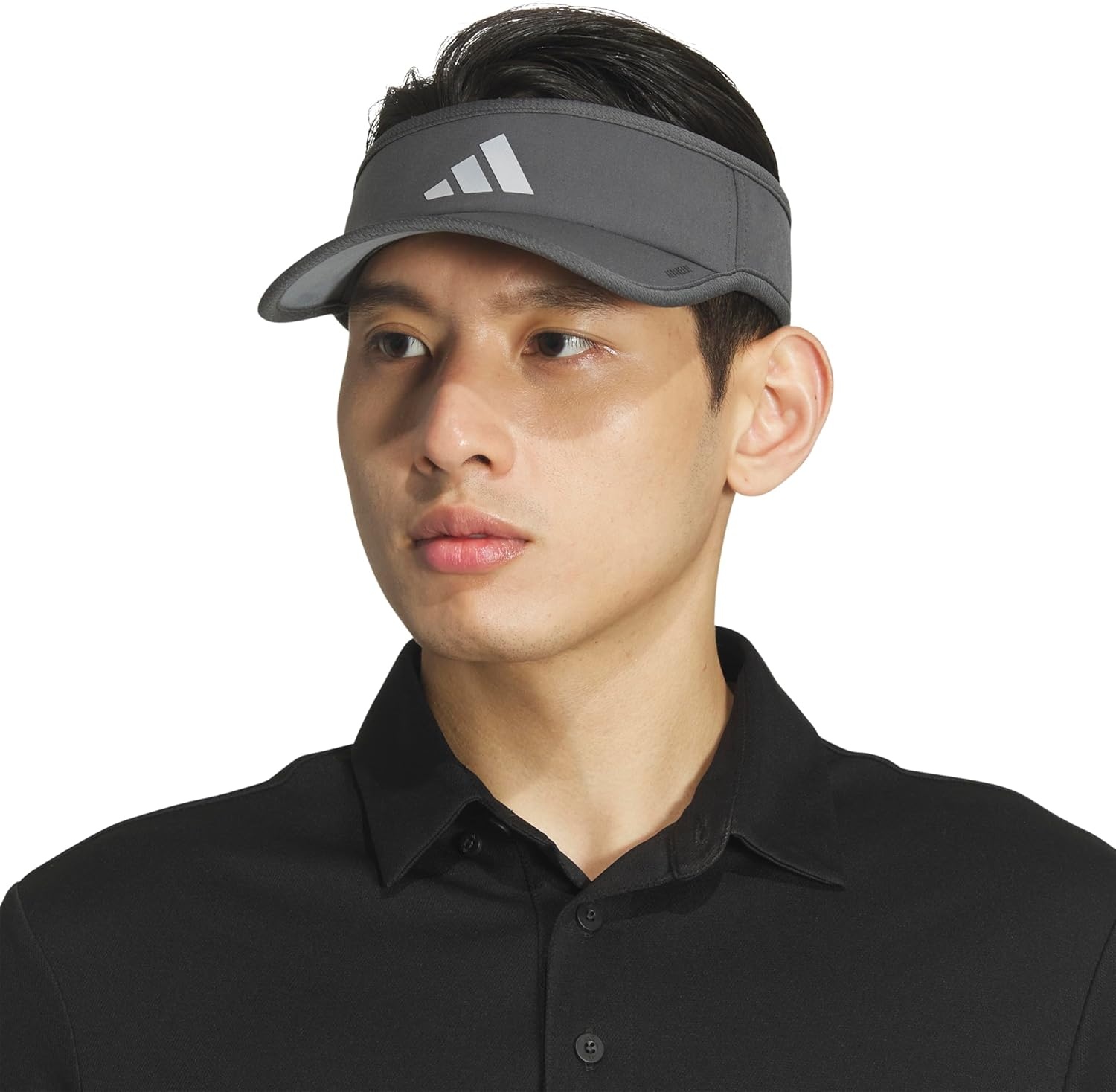 image:imageadidas Mens Superlite Visor Lightweight MoistureWicking Running HatGrey SixSilver Metallic3