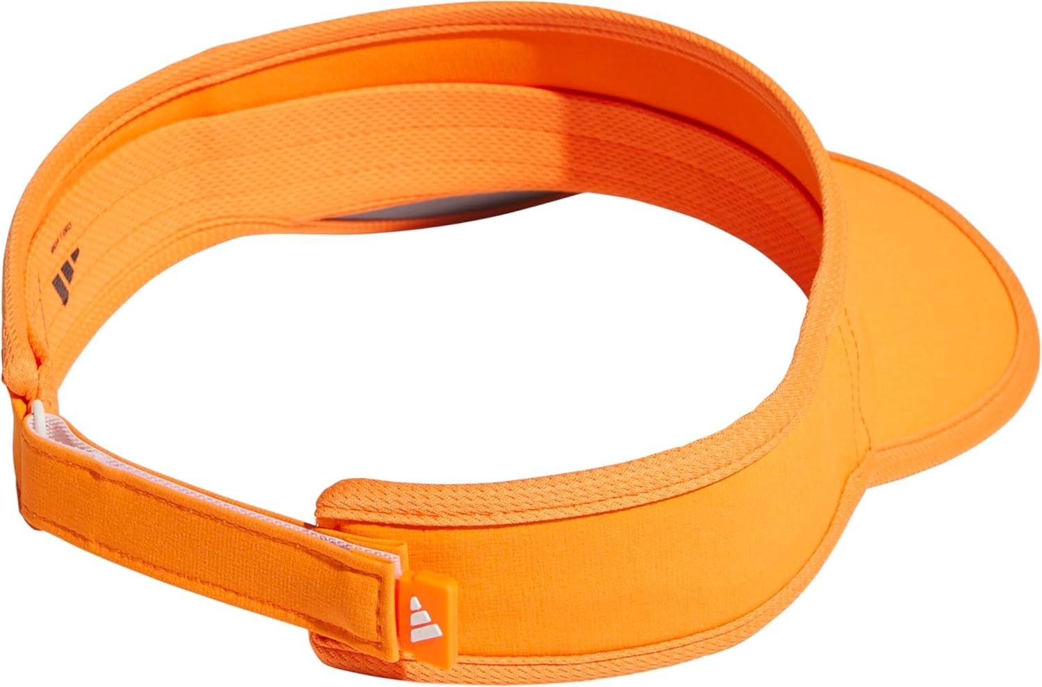 image:imageadidas Mens Superlite Visor Lightweight MoistureWicking Running HatPure OrangeSilver MetallicWhite3