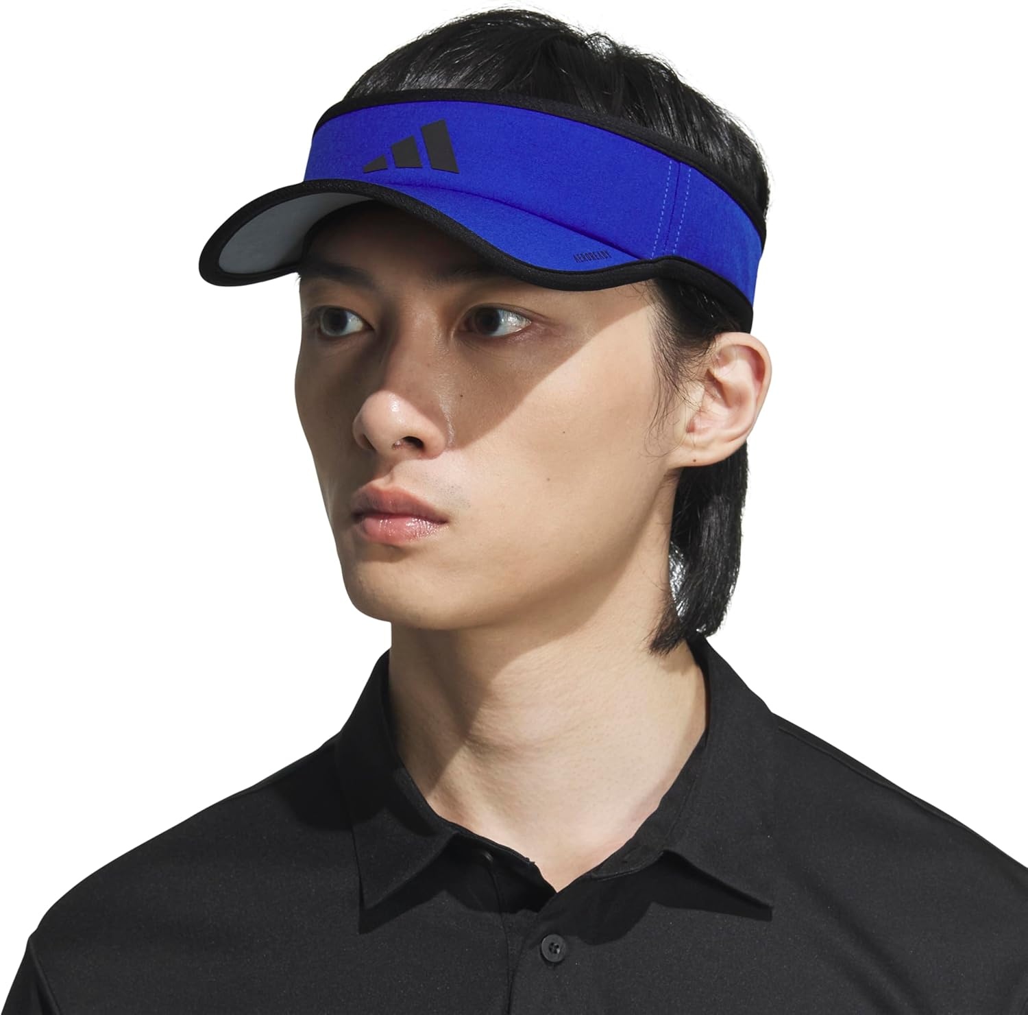 image:imageadidas Mens Superlite Visor Lightweight MoistureWicking Running HatSemi Lucid BlueBlack3