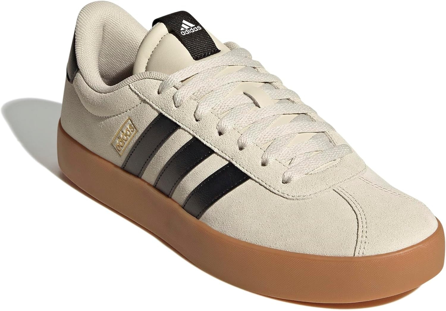 image:imageadidas Mens VL Court 30 SneakersAluminaBlackGold Metallic