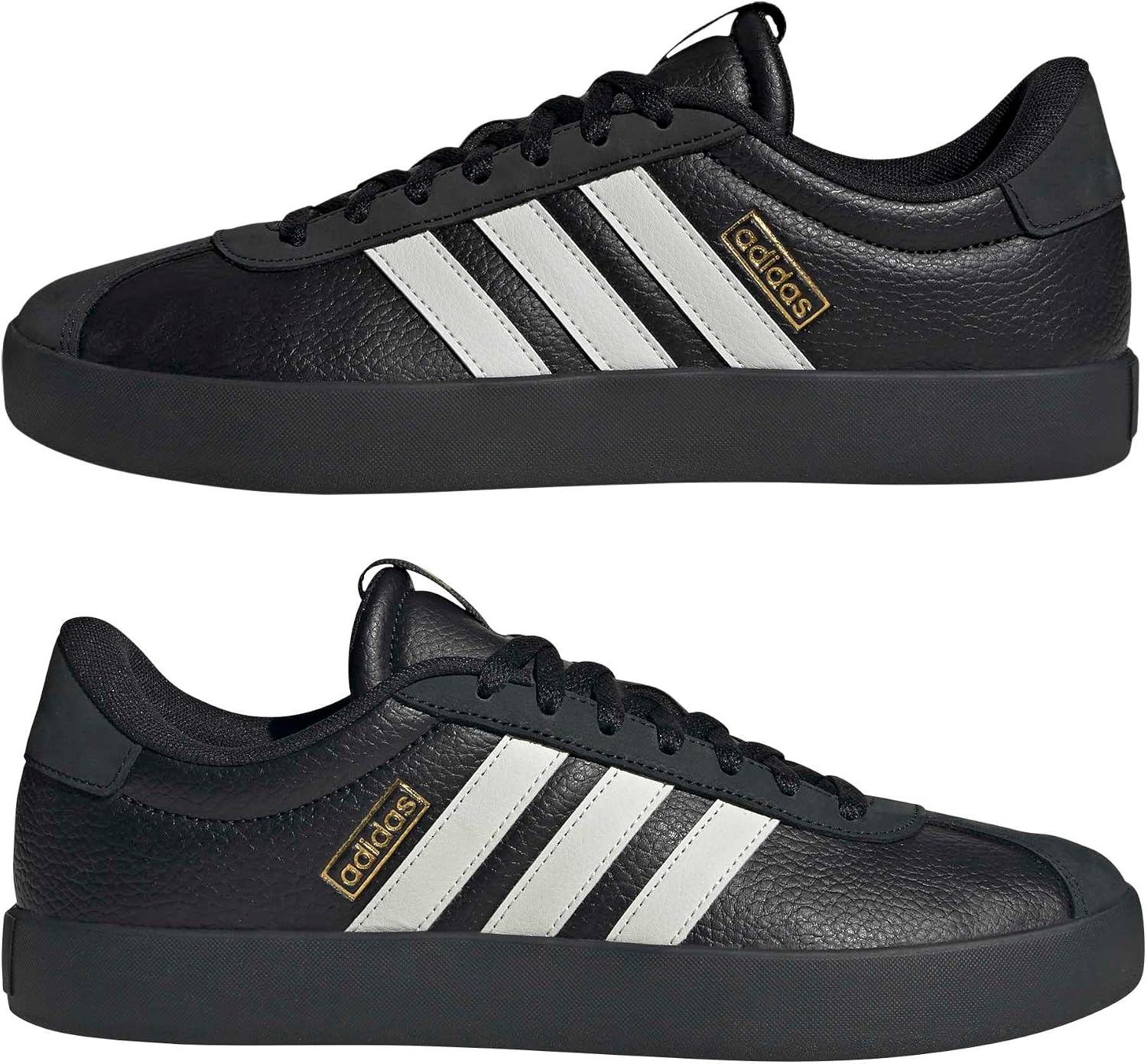 image:imageadidas Mens VL Court 30 SneakersBlackOrbit GreyGold Metallic
