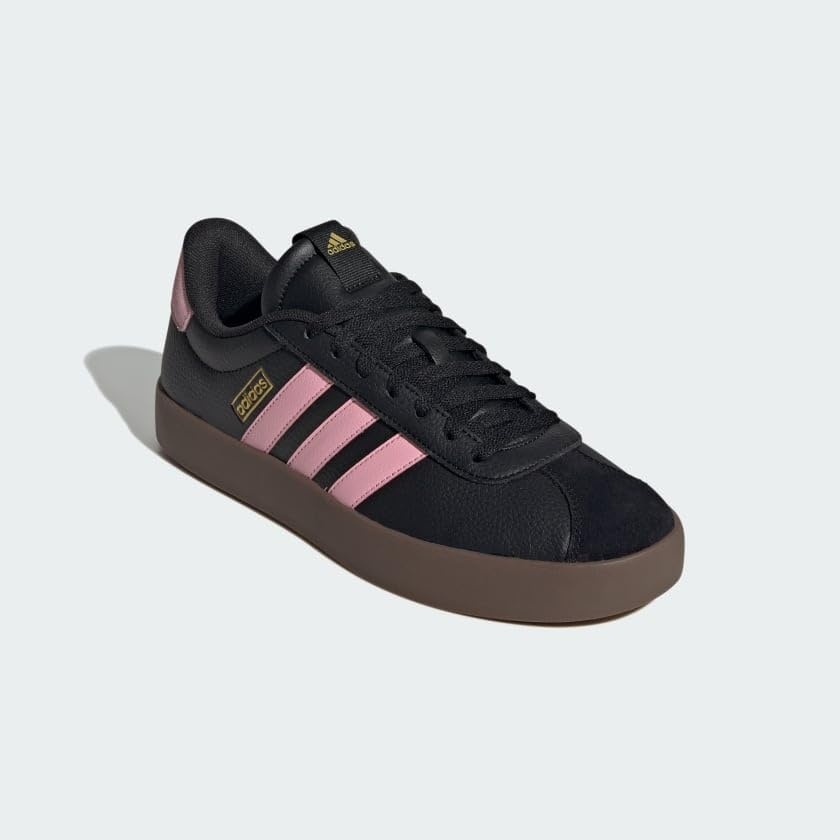image:imageadidas Mens VL Court 30 SneakersBlackTrue PinkGold Metallic