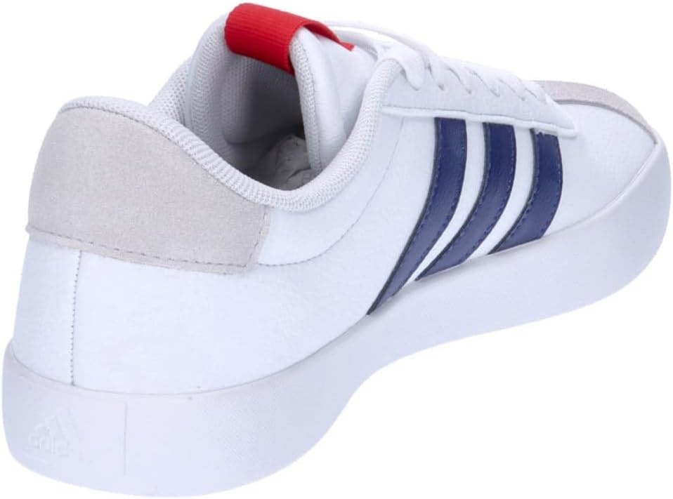 image:imageadidas Mens VL Court 30 SneakersCloud White Dark Blue Better Scarlet