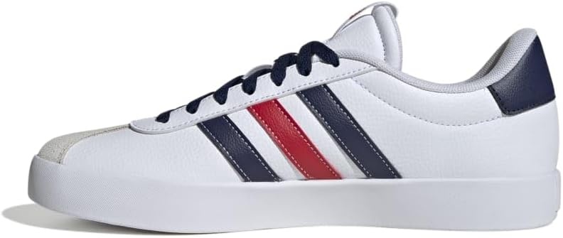 image:imageadidas Mens VL Court 30 SneakersCloud WhiteNavy BlueBetter Scarlet