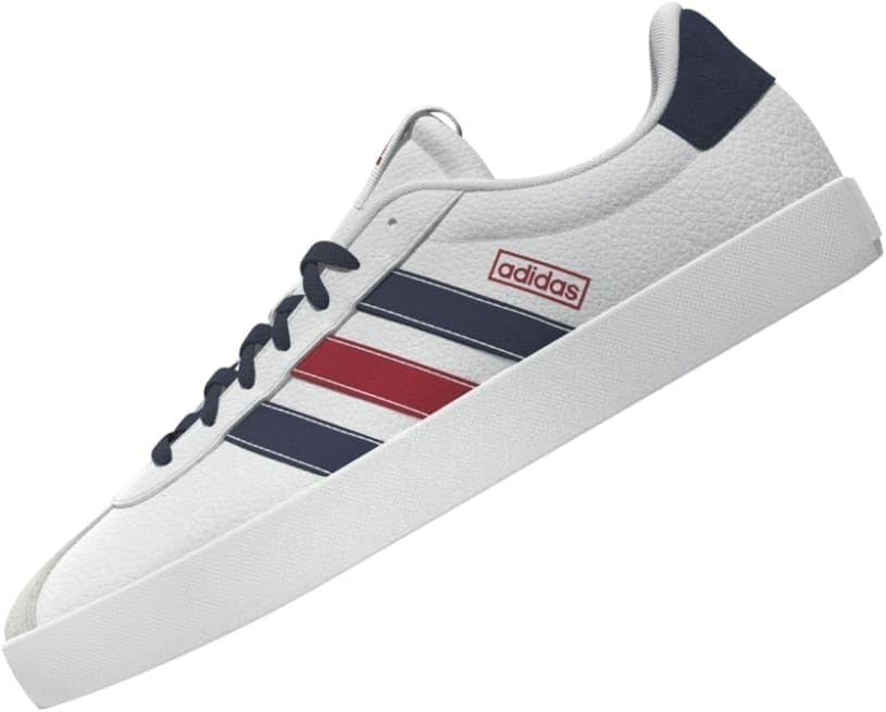 image:imageadidas Mens VL Court 30 SneakersCloud WhiteNavy BlueBetter Scarlet