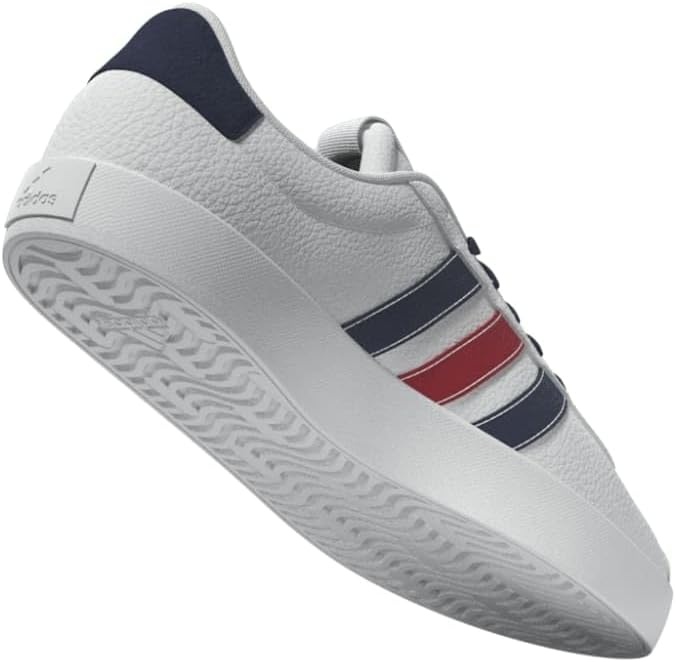 image:imageadidas Mens VL Court 30 SneakersCloud WhiteNavy BlueBetter Scarlet