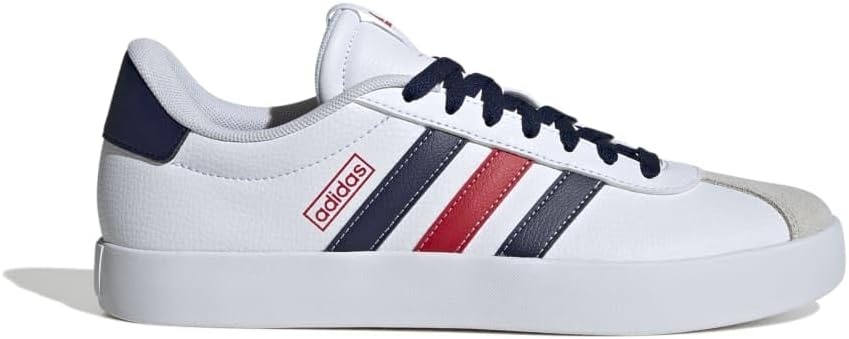 image:imageadidas Mens VL Court 30 SneakersCloud WhiteNavy BlueBetter Scarlet