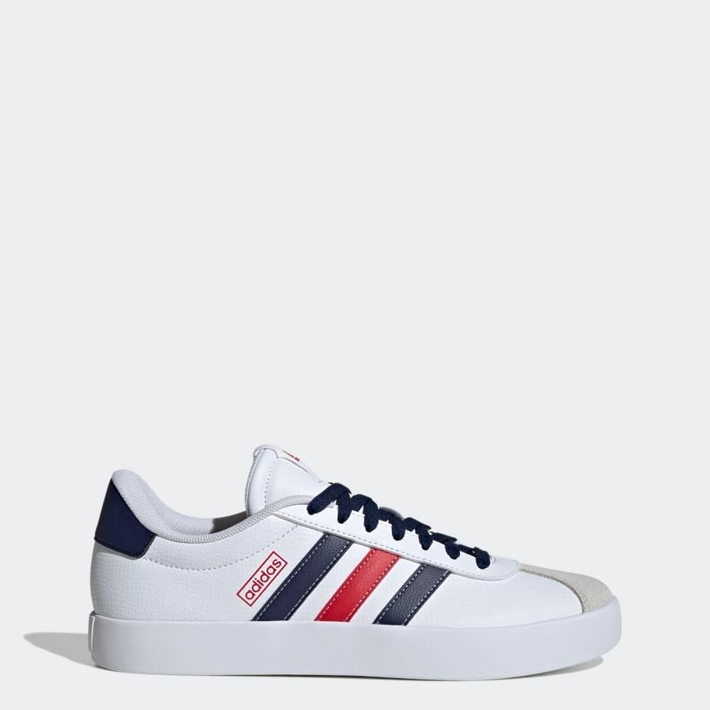image:imageadidas Mens VL Court 30 SneakersCloud WhiteNavy BlueBetter Scarlet