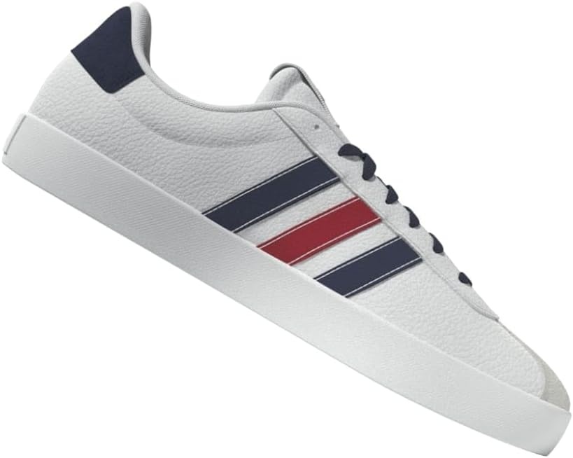 image:imageadidas Mens VL Court 30 SneakersCloud WhiteNavy BlueBetter Scarlet