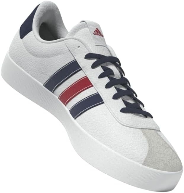 image:imageadidas Mens VL Court 30 SneakersCloud WhiteNavy BlueBetter Scarlet