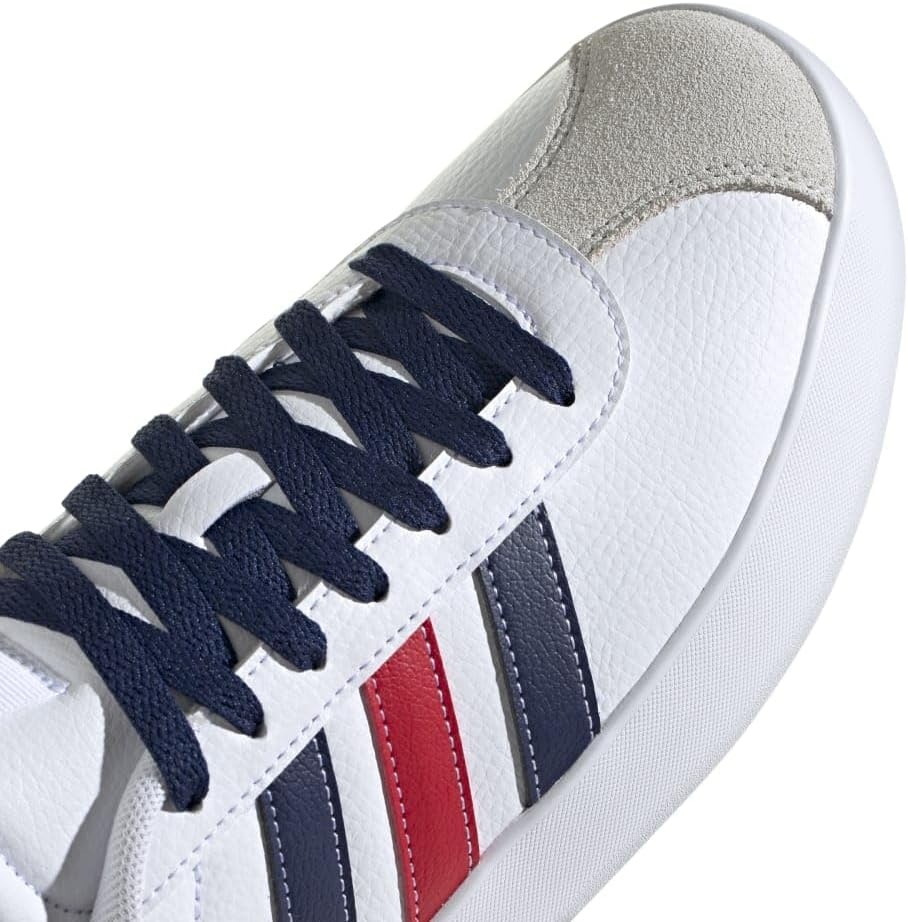 image:imageadidas Mens VL Court 30 SneakersCloud WhiteNavy BlueBetter Scarlet