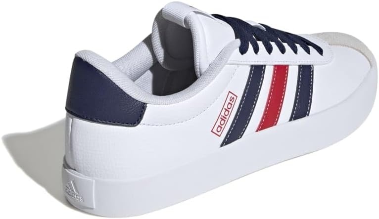 image:imageadidas Mens VL Court 30 SneakersCloud WhiteNavy BlueBetter Scarlet