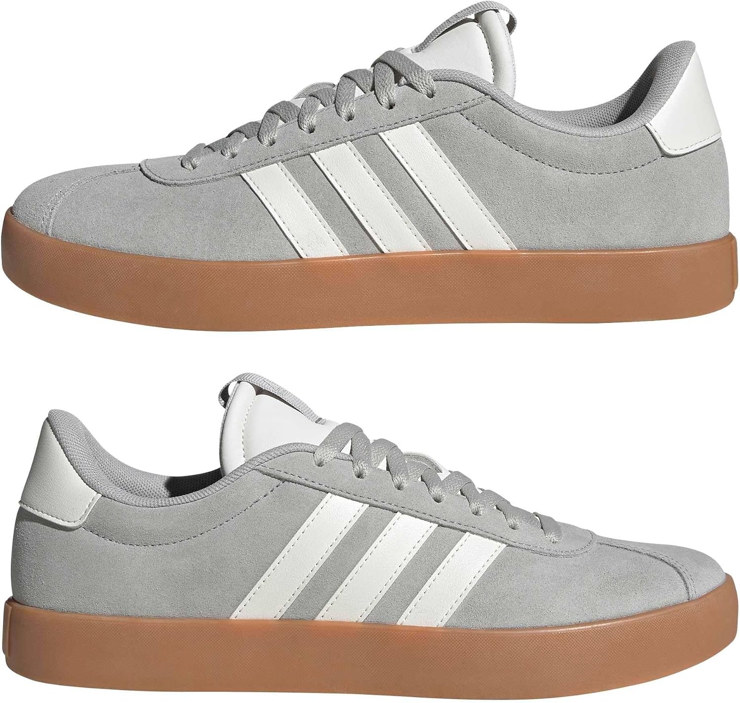 image:imageadidas Mens VL Court 30 SneakersGreyWhiteGum