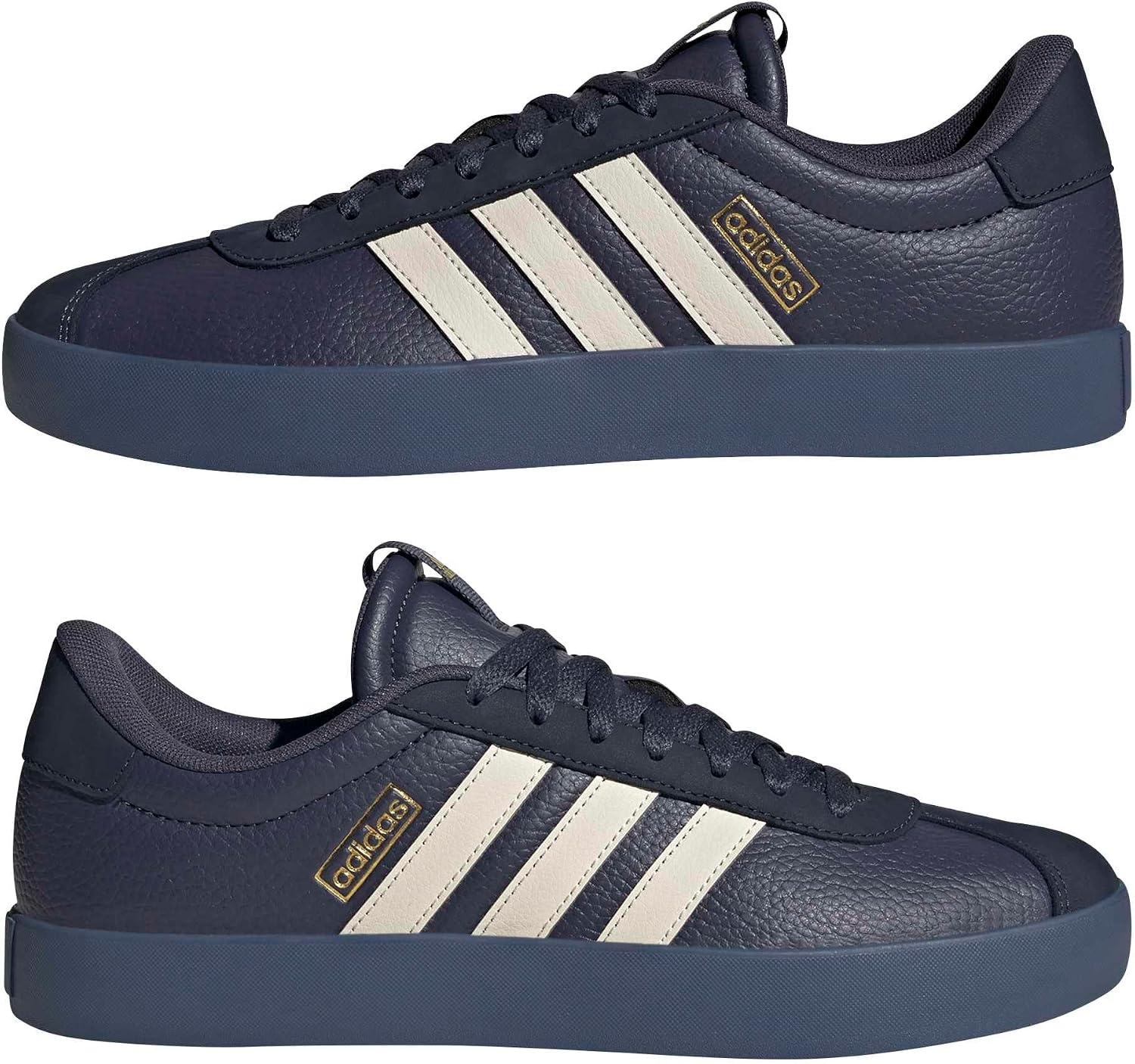 image:imageadidas Mens VL Court 30 SneakersShadow NavyWonder WhiteGold Metallic