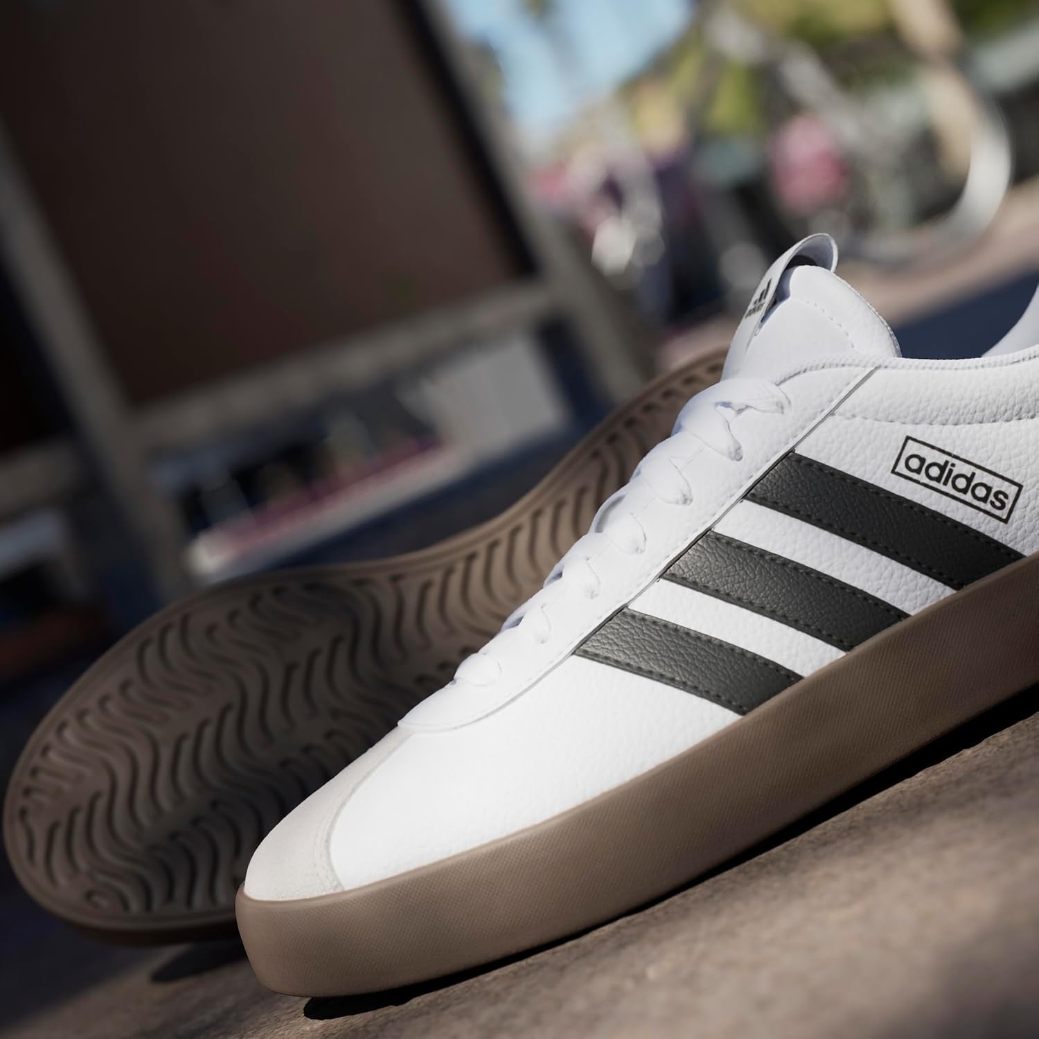 image:imageadidas Mens VL Court 30 SneakersWhiteBlackGrey