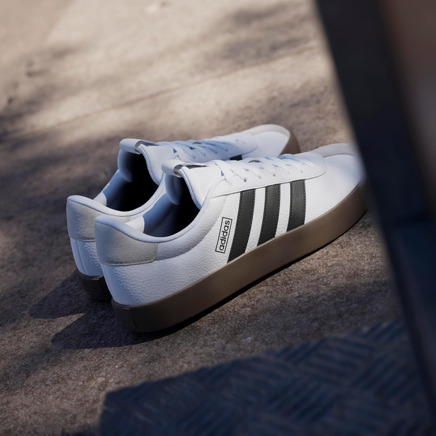 image:imageadidas Mens VL Court 30 SneakersWhiteBlackGrey