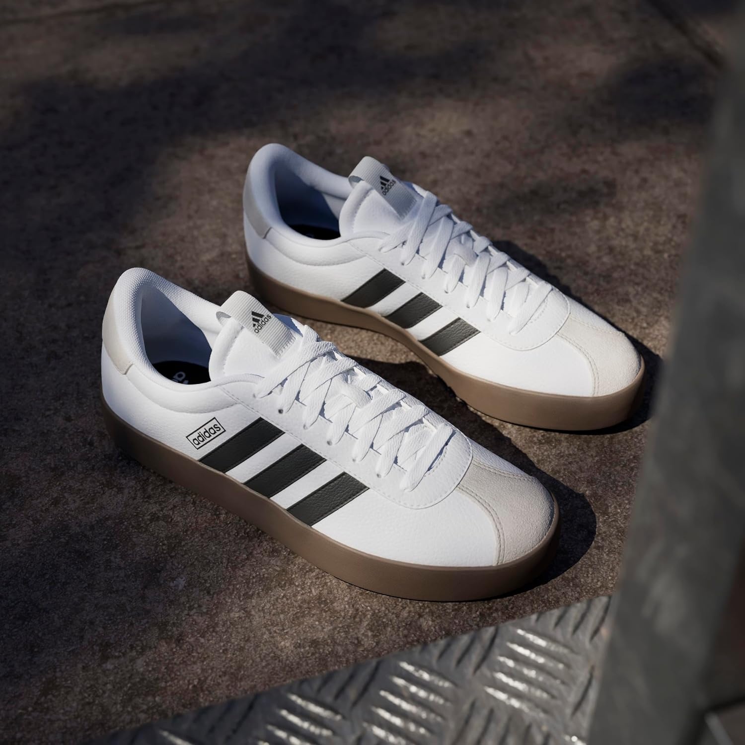 image:imageadidas Mens VL Court 30 SneakersWhiteBlackGrey