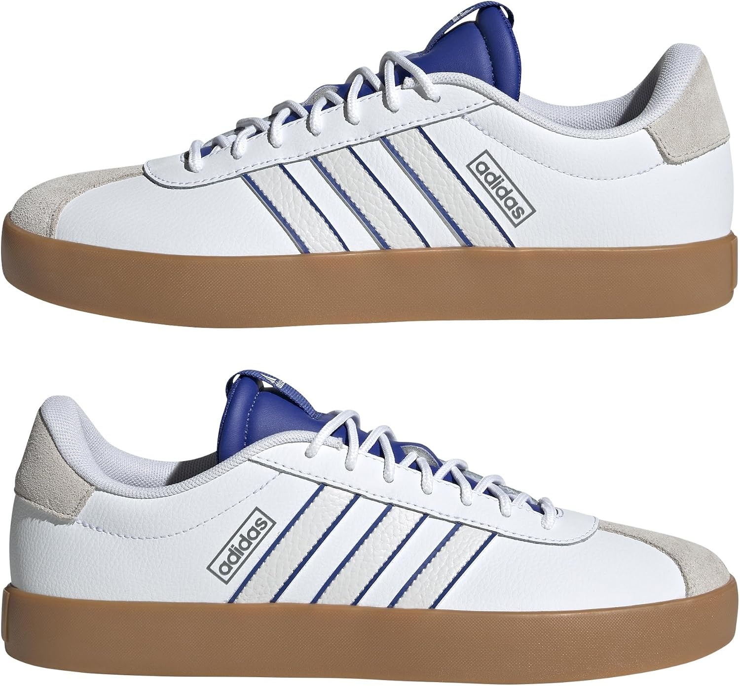 image:imageadidas Mens VL Court 30 SneakersWhiteCrystal WhiteSemi Lucid Blue