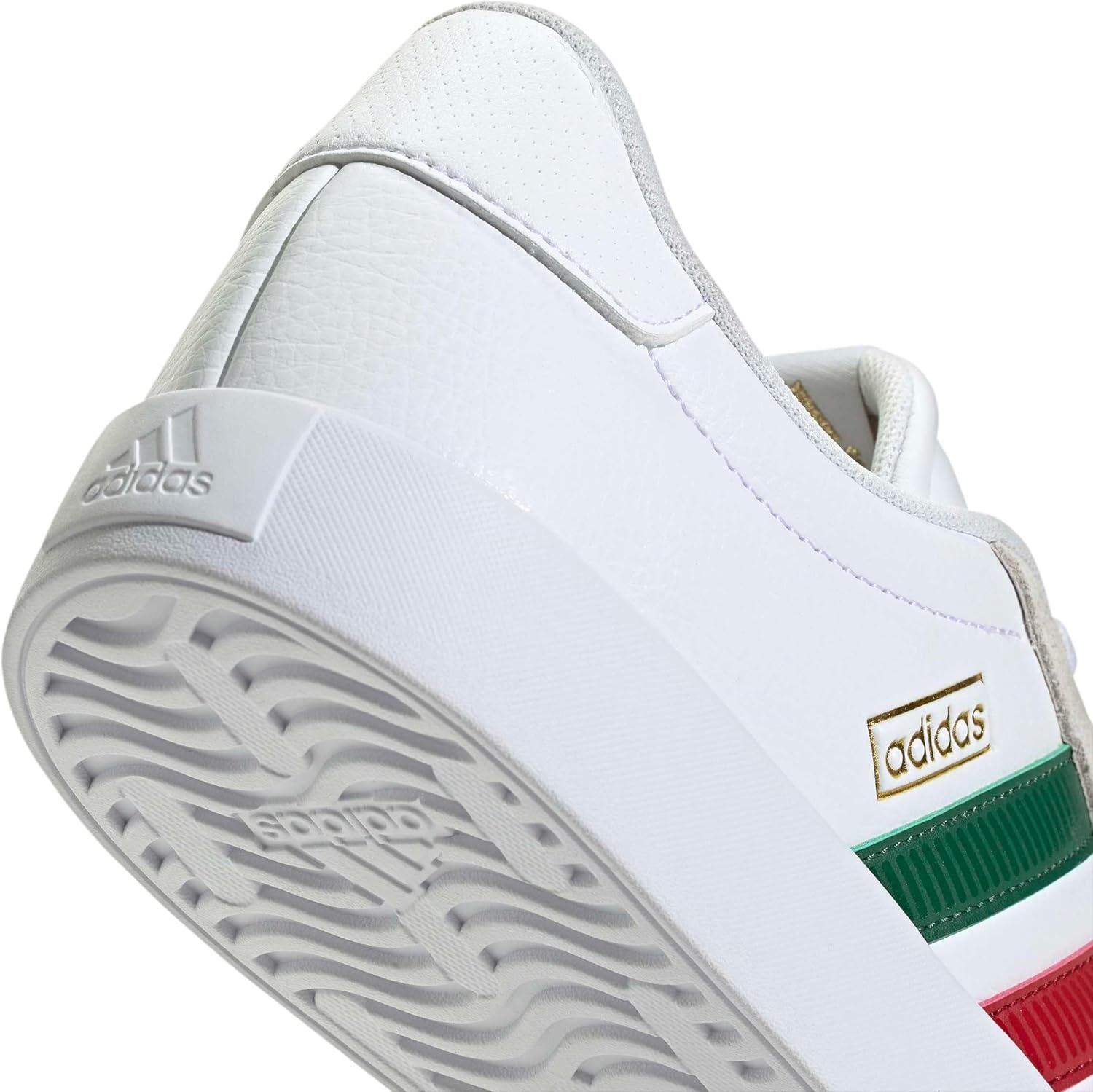 image:imageadidas Mens VL Court 30 SneakersWhiteDark GreenPower Red