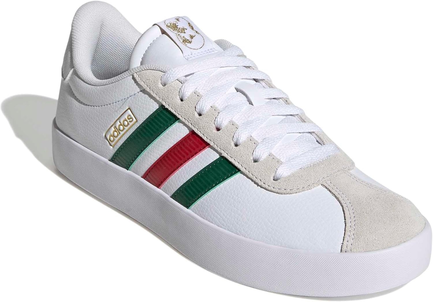 image:imageadidas Mens VL Court 30 SneakersWhiteDark GreenPower Red