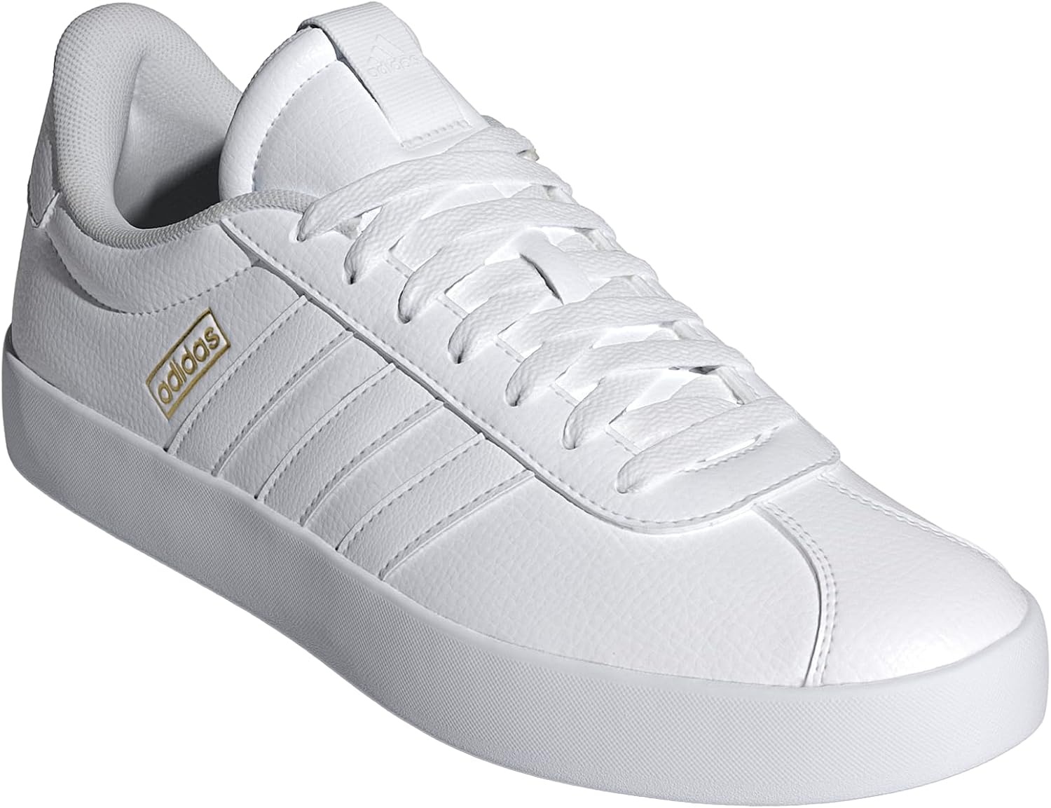 image:imageadidas Mens VL Court 30 SneakersWhiteWhiteGold Metallic