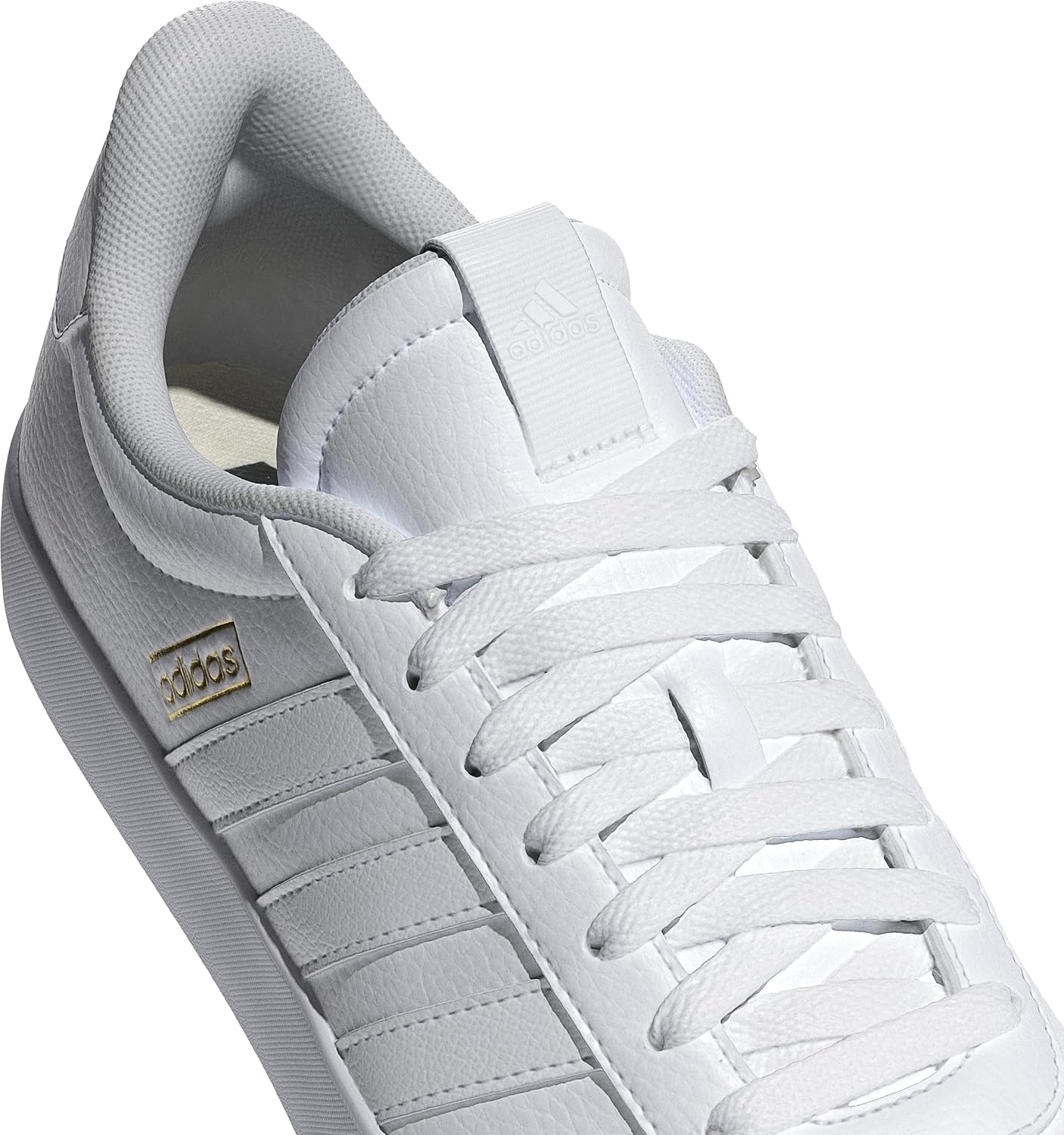 image:imageadidas Mens VL Court 30 SneakersWhiteWhiteGold Metallic