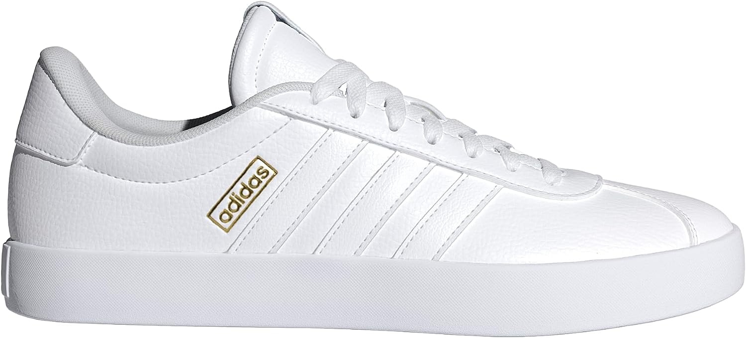 image:imageadidas Mens VL Court 30 SneakersWhiteWhiteGold Metallic