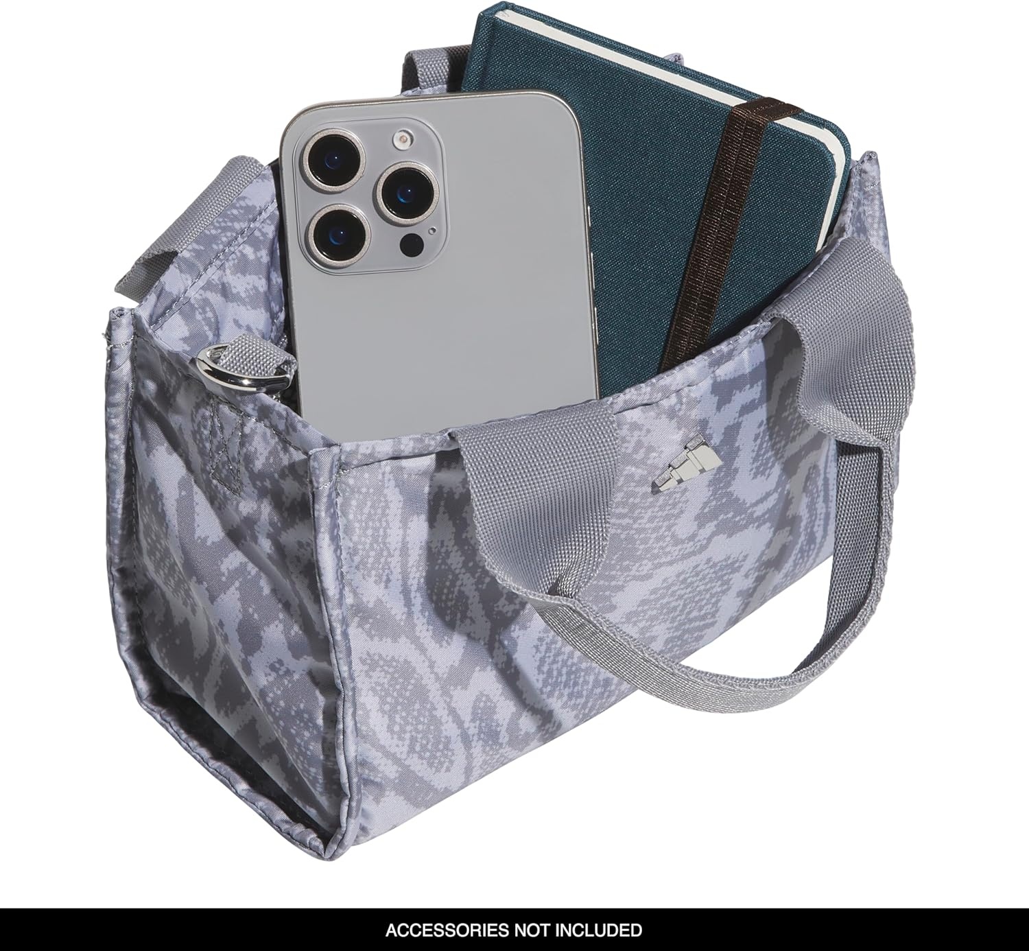 image:imageadidas Micro Mini Tote Handbag Premium Crossbody BagReptile Halo SilvergreyGrey