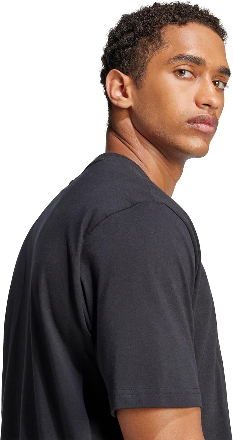 image:imageadidas Originals Mens Essentials Linear Single Jersey TShirtBlackWhite