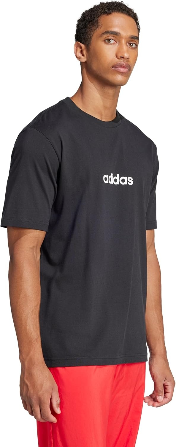 image:imageadidas Originals Mens Essentials Linear Single Jersey TShirtBlackWhite