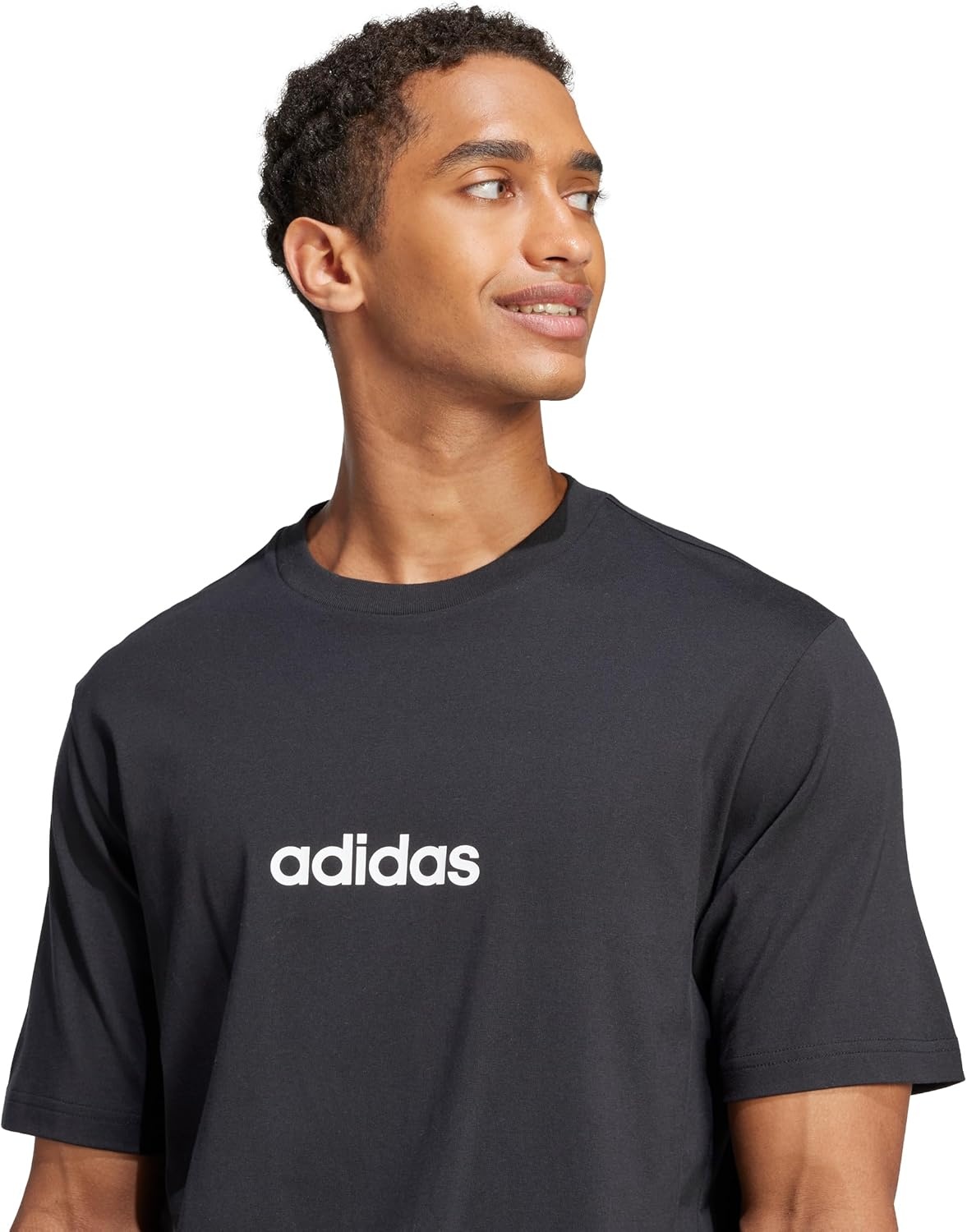 image:imageadidas Originals Mens Essentials Linear Single Jersey TShirtBlackWhite