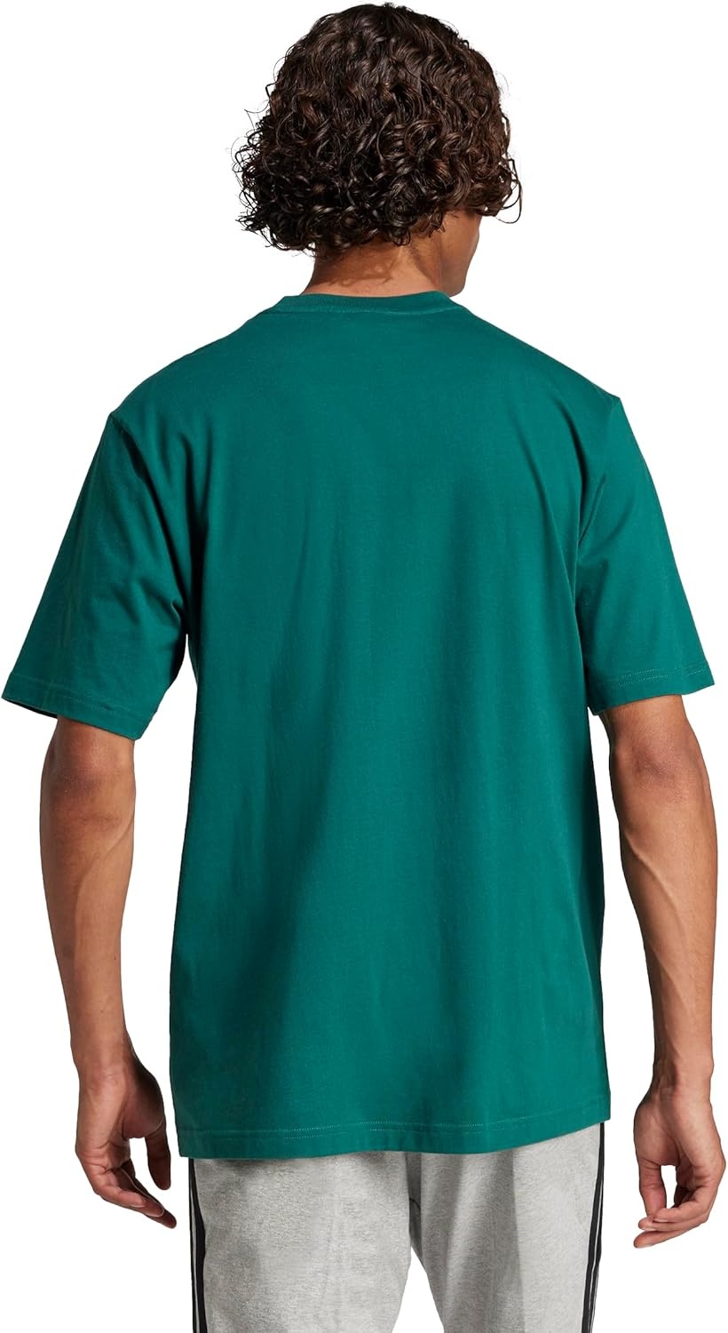 image:imageadidas Originals Mens Essentials Linear Single Jersey TShirtCollegiate GreenBlack