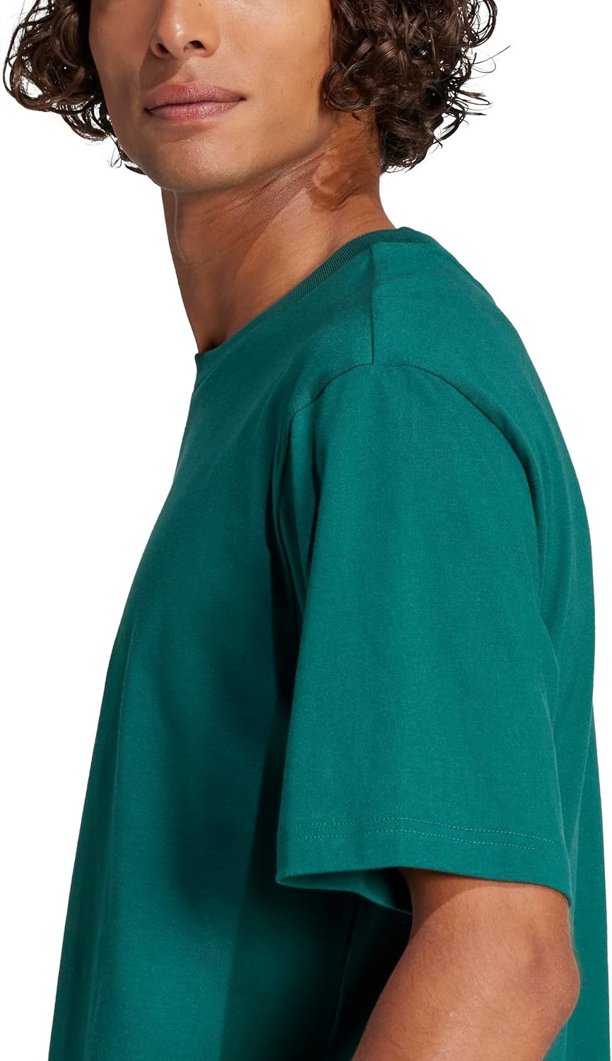 image:imageadidas Originals Mens Essentials Linear Single Jersey TShirtCollegiate GreenBlack