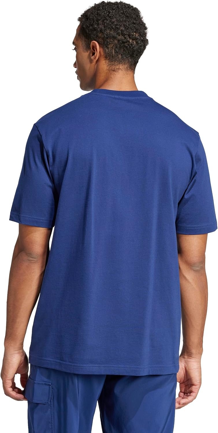 image:imageadidas Originals Mens Essentials Linear Single Jersey TShirtDark BlueWhite