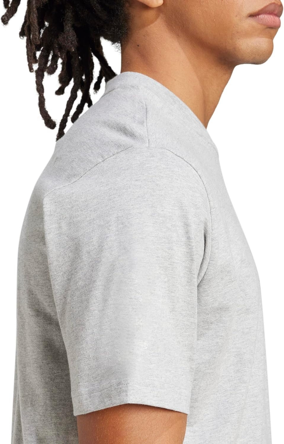 image:imageadidas Originals Mens Essentials Linear Single Jersey TShirtGrey HeatherBlack