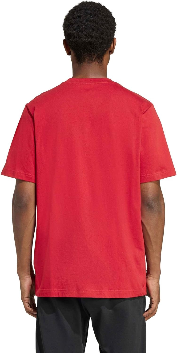 image:imageadidas Originals Mens Essentials Linear Single Jersey TShirtMaroonWhite