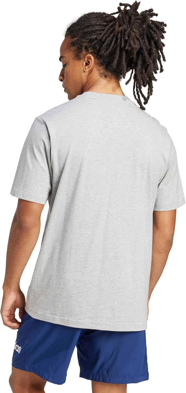image:imageadidas Originals Mens Essentials Linear Single Jersey TShirtMedium Grey HeatherBlack