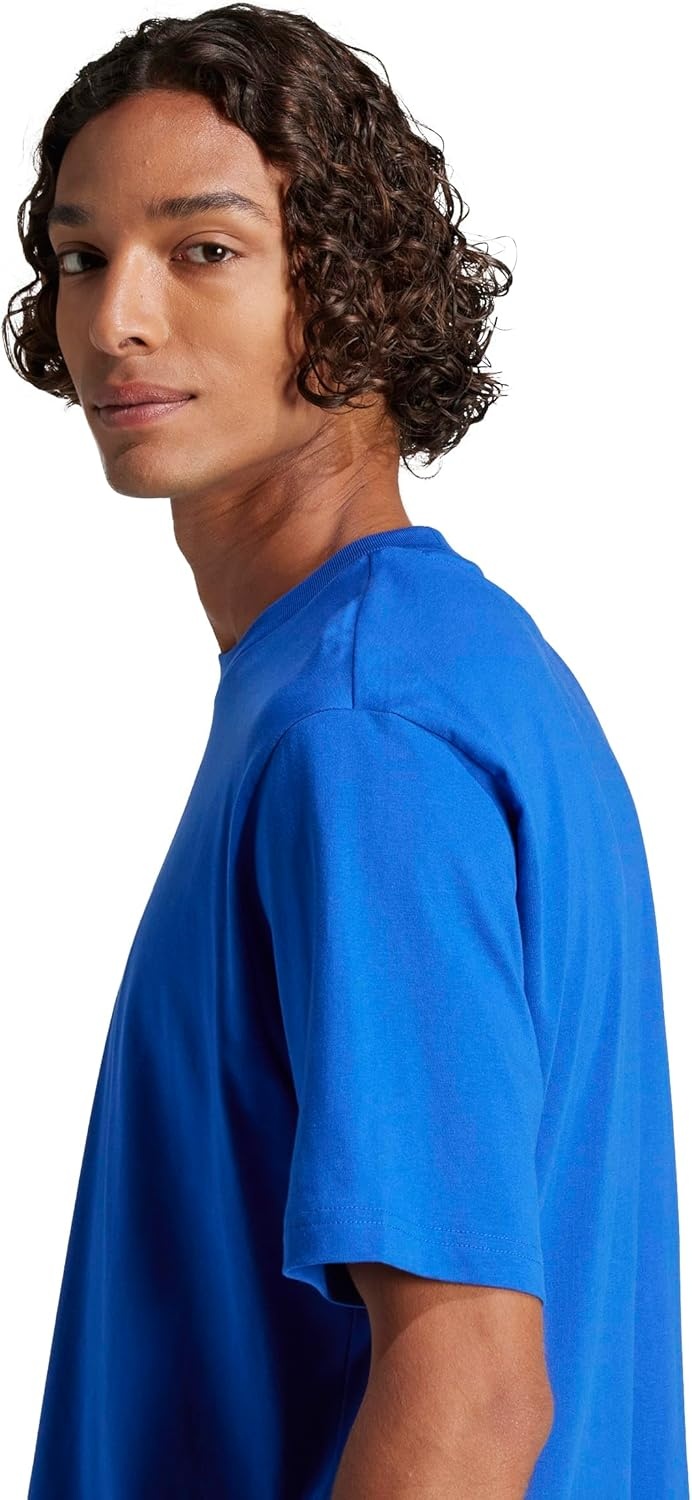 image:imageadidas Originals Mens Essentials Linear Single Jersey TShirtTeam Royal BlueBlack