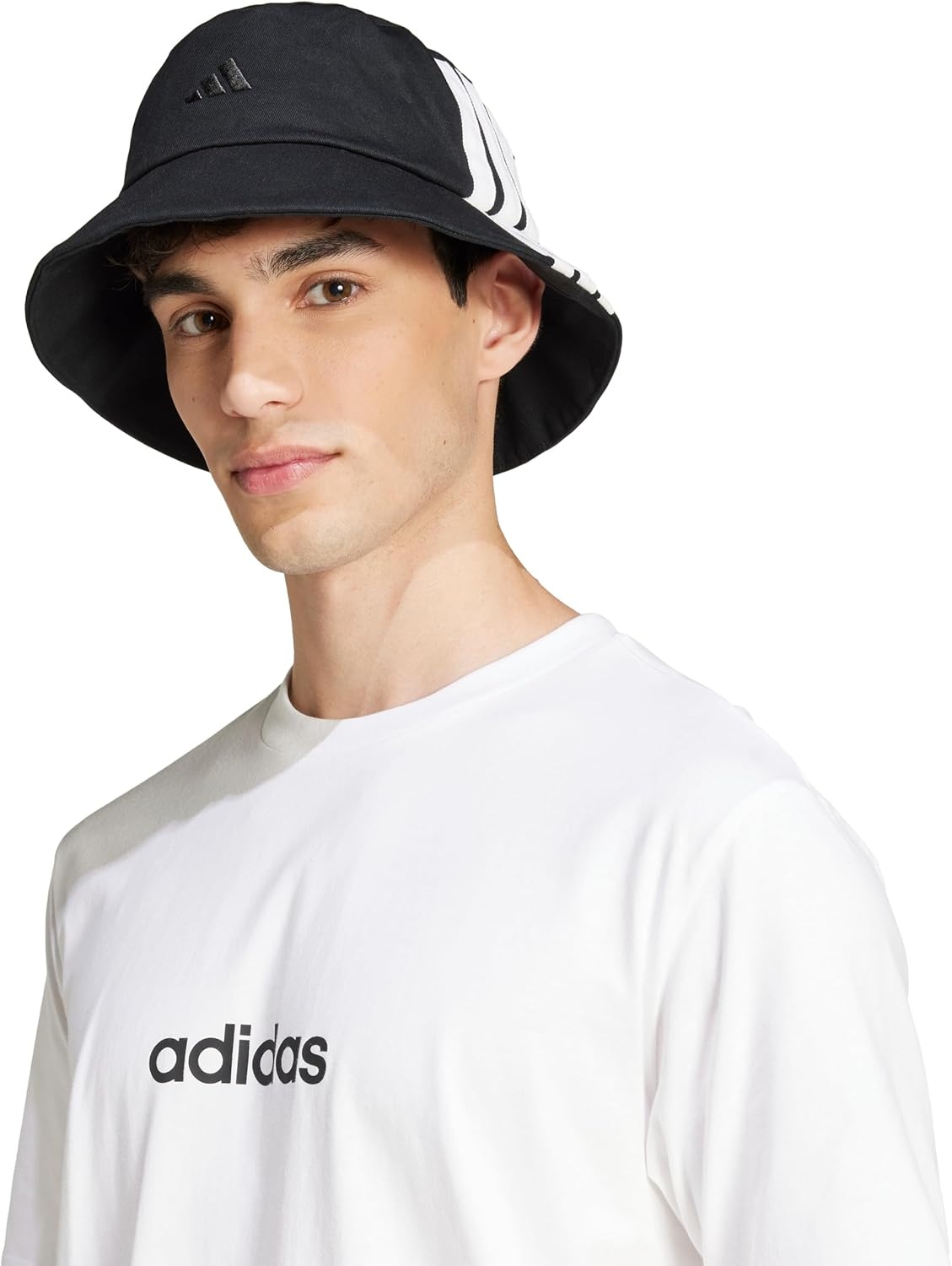 image:imageadidas Originals Mens Essentials Linear Single Jersey TShirtWhiteBlack