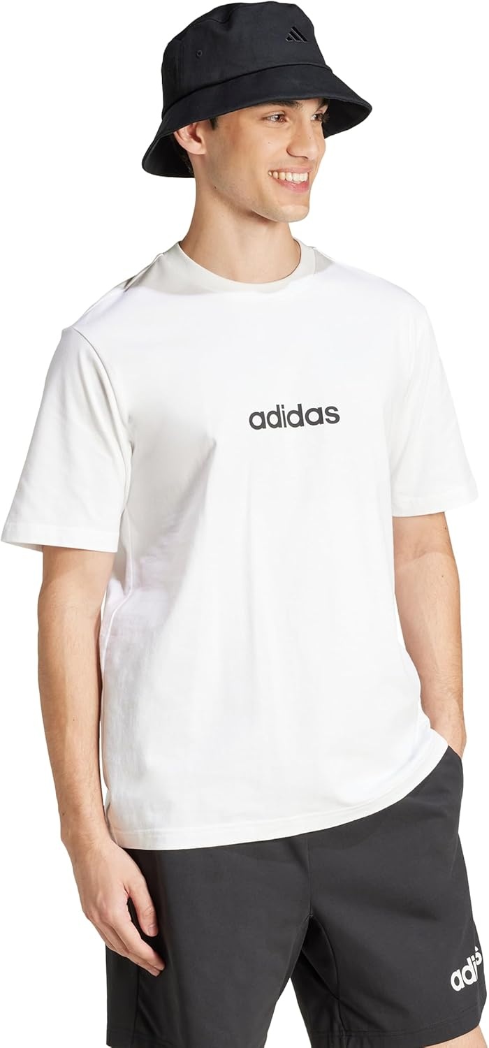 image:imageadidas Originals Mens Essentials Linear Single Jersey TShirtWhiteBlack
