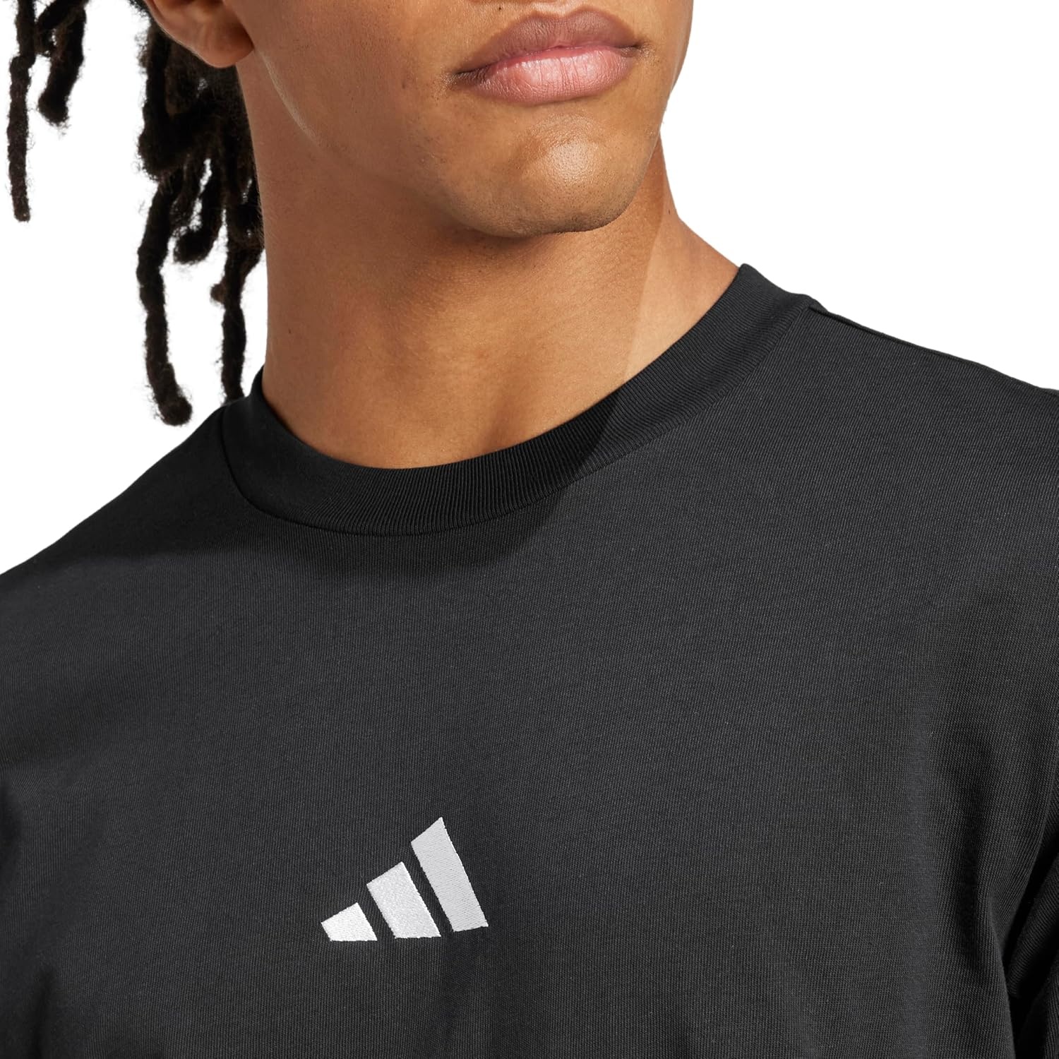 image:imageadidas Originals Mens Essentials Small Logo Single Jersey TShirtBlackWhite