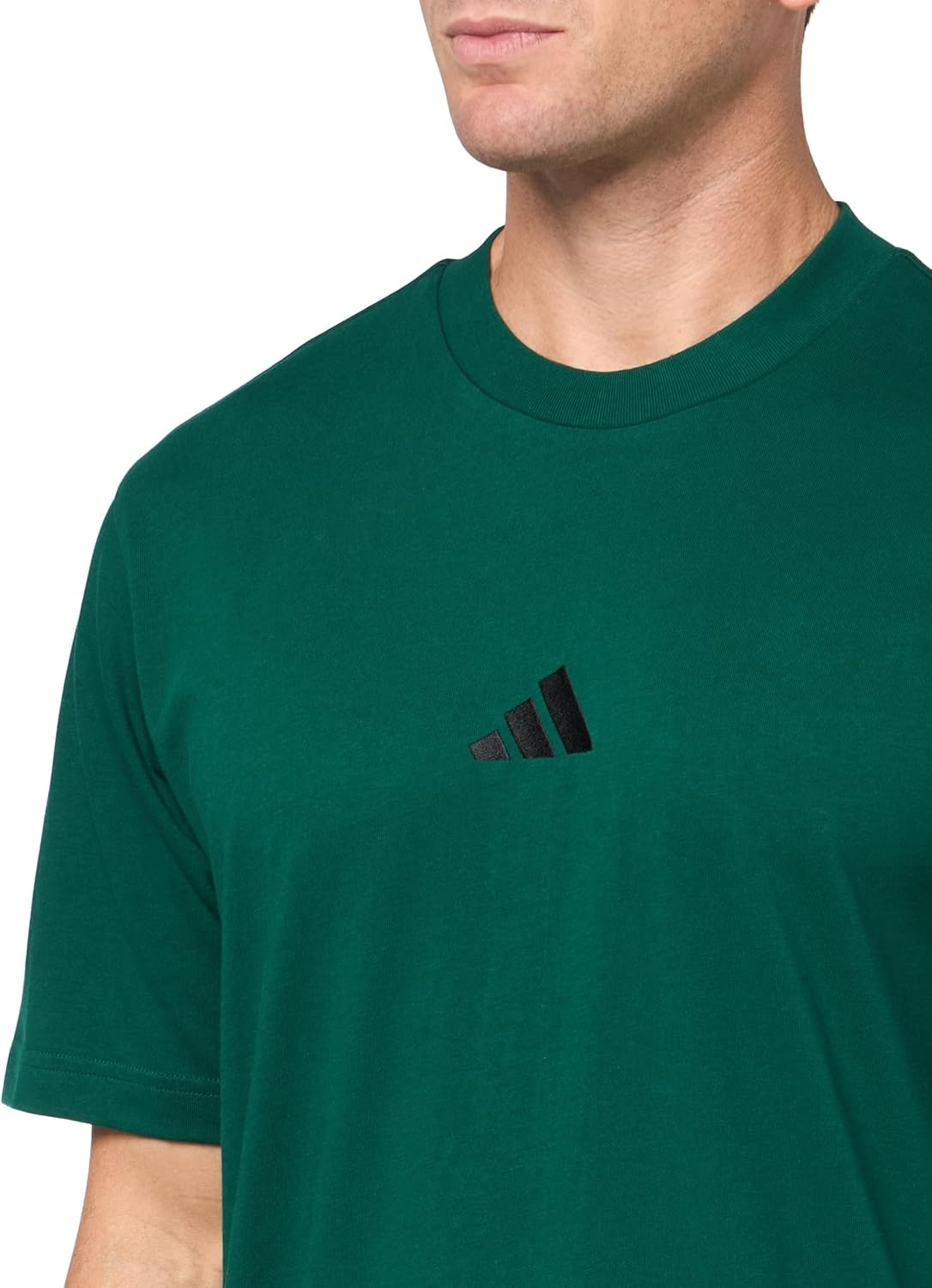 image:imageadidas Originals Mens Essentials Small Logo Single Jersey TShirtCollegiate GreenBlack
