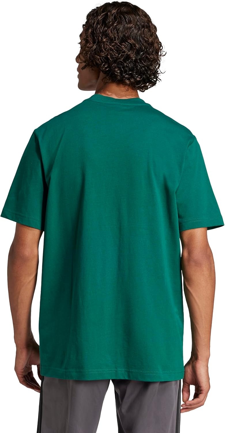 image:imageadidas Originals Mens Essentials Small Logo Single Jersey TShirtCollegiate GreenBlack
