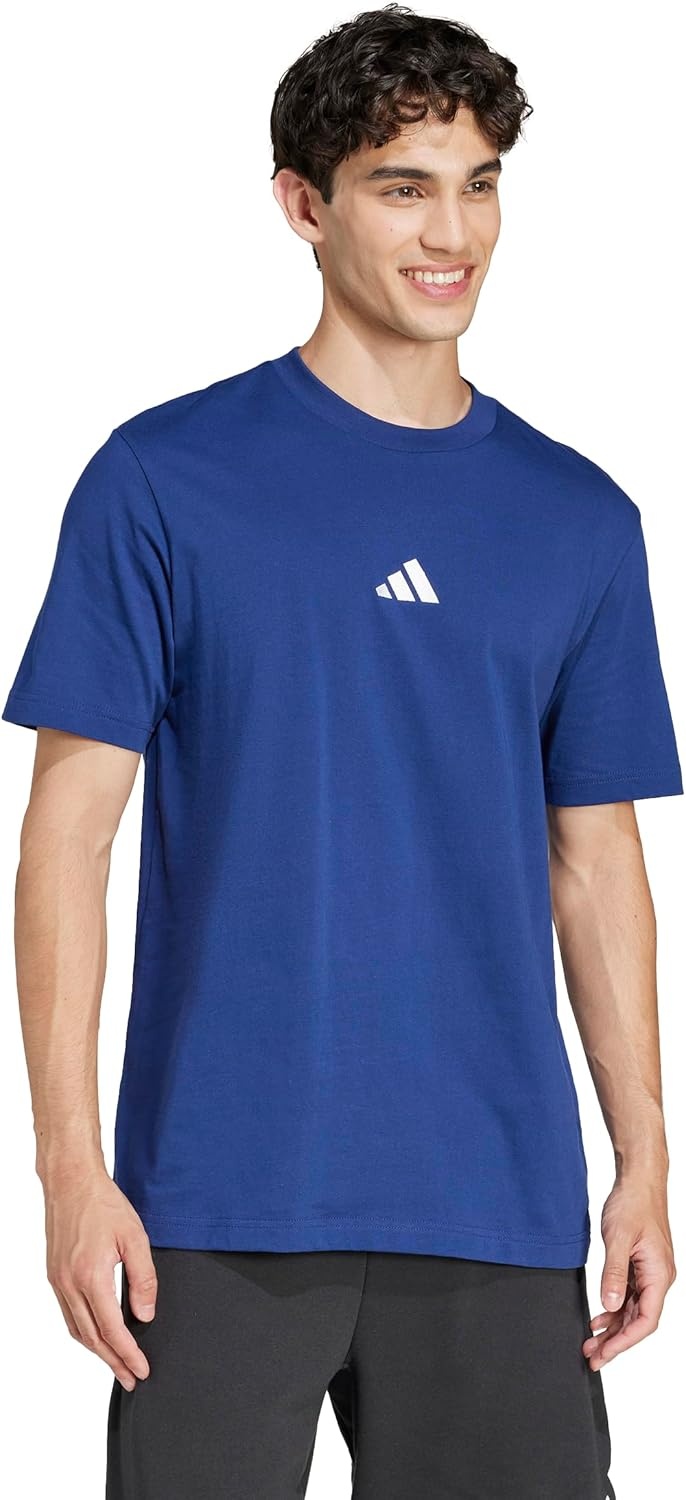 image:imageadidas Originals Mens Essentials Small Logo Single Jersey TShirtDark BlueWhite