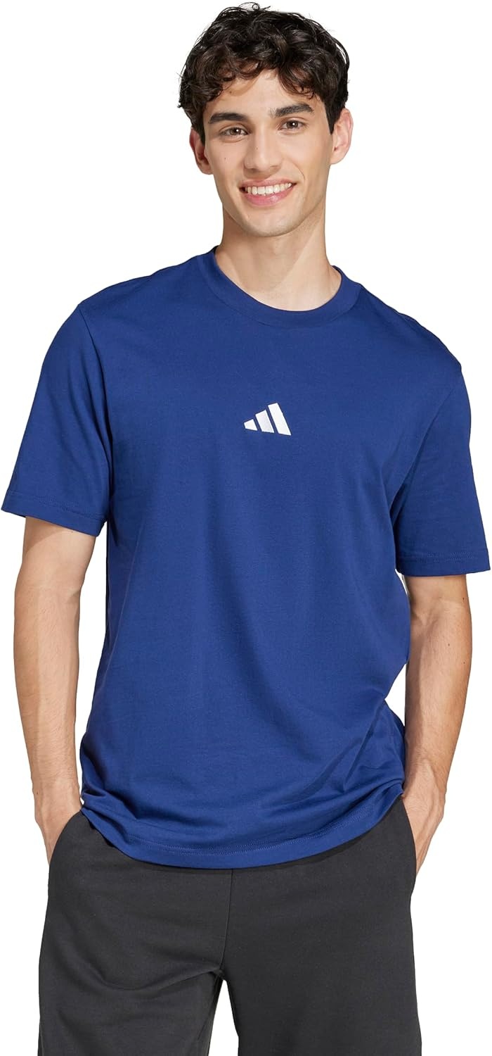 image:imageadidas Originals Mens Essentials Small Logo Single Jersey TShirtDark BlueWhite